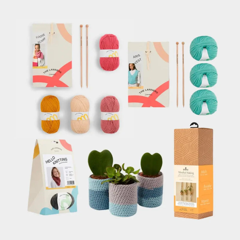 Kits de tejer para principiantes y avanzados, con todo lo necesario para iniciarte en el tejido