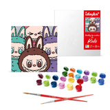 pintar por números labubu team ideyka pinceles y lienzo