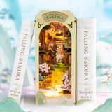 maqueta robotime sujetalibros book nook robotime falling sakura