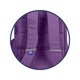 Mochila lila de la marca oxford, asas acolchadas en forma de s