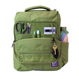 Mochila verde safari de la marca oxford con organizadores interiores