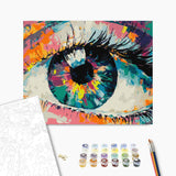 Ideia de Olhos Coloridos para Pintar por Números