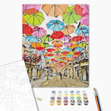 Pintar por Números Paraguas Colores Ideyka