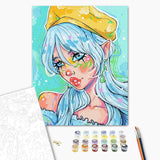 Pintar por Números Anime Girl Ideyka