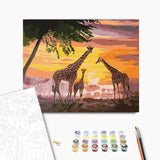 Pintar por números Girafas na Savana Ideyka