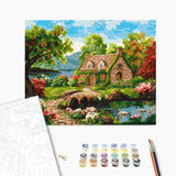 Casa pintada por números no Lago Ideyka