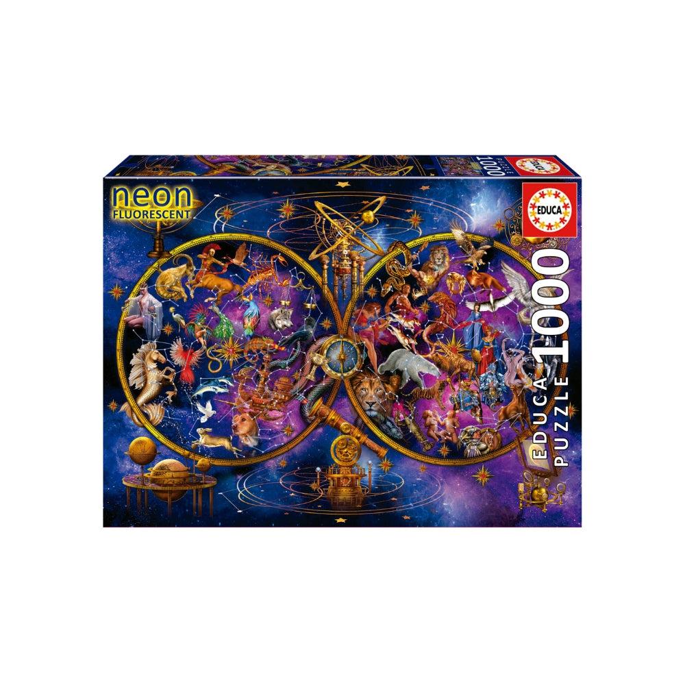 Educa Puzzle 1000 Piezas Constelaciones Brillan En Oscuridad – Con Pegamento Fix, Regalo Original Para Adultos Y Adolescentes Desde 14 Años