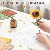 maqueta de madera 3D sunflower robotime