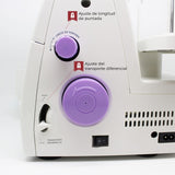 transporte diferencial y longitud de puntada alfa overlock 8712