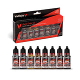 set pinturas acrílicas vallejo game color metallic