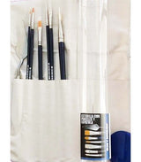 Estojo com 6 pincéis de óleo e acrílico com espátula e estojo Van Gogh