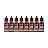 vallejo game color set 16 pinturas metalicas
