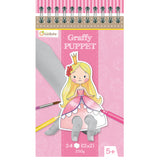 Cuaderno Colorear Dibujos Princesas Convertible en 24 Marionetas Tamaño Bolsillo Graffy Puppet de Avenue Mandarine