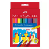 Estuche 12 Rotuladores Escolares Serie Roja Faber Castell