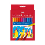 Estuche 24 Rotuladores Escolares Serie Roja Faber Castell