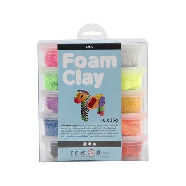 10 Pastas de Modelar Foam Clay 35 gr (1)