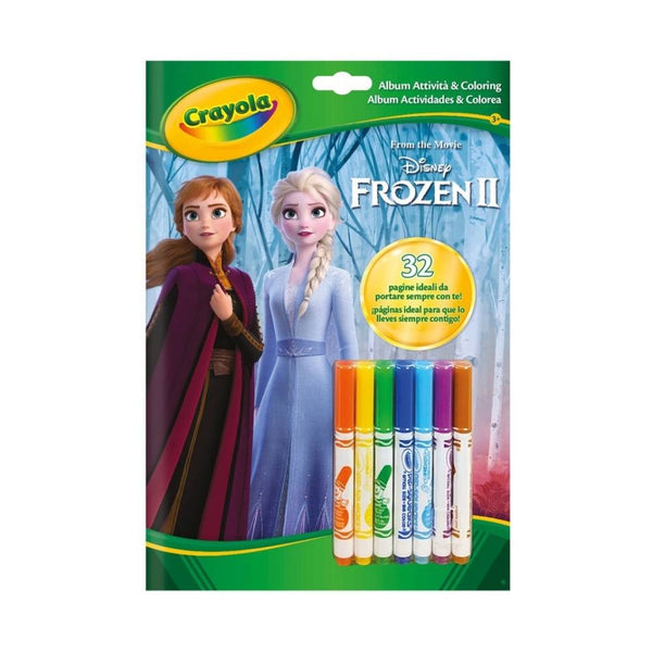 Libro actividades  Frozen 2 con 7 rotuladores Crayola