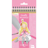 Cuaderno Colorear Dibujos Princesas Convertible en 24 Marionetas Tamaño Bolsillo Graffy Puppet de Avenue Mandarine (2)