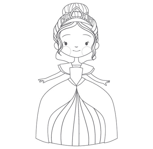 Cuaderno Colorear Dibujos Princesas Convertible en 24 Marionetas Tamaño Bolsillo Graffy Puppet de Avenue Mandarine (1)