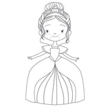 Cuaderno Colorear Dibujos Princesas Convertible en 24 Marionetas Tamaño Bolsillo Graffy Puppet de Avenue Mandarine (1)