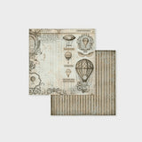 Set Papel Scrap Voyages Fantastiques 8x8 Stamperia (5)