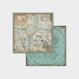 Set Papel Scrap Voyages Fantastiques 8x8 Stamperia (8)