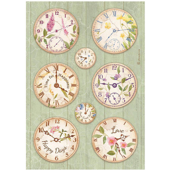 Papel Arroz A4 Relojes Welcome Home Stampería (1)