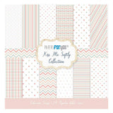Set 12 Papeles Scrap 30x30cm Kiss Me Softly Papers For You