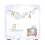 Set 24 Papeles Scrap 20x20cm Lullaby Baby Boy Papers For You (10)
