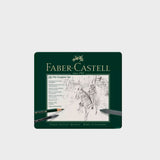 Estuche de Metal con 19 piezas Pitt Grafito Faber Castell (1)