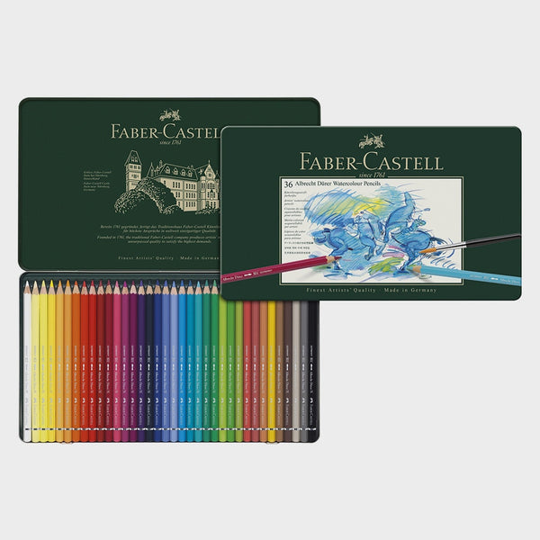 Estuche Metal 36 Lápices Acuarelables Albrecht Dürer Faber Castell (1)
