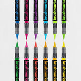 Set 12 Rotuladores Lettering Brushmarker Pro Neón Karin (1)