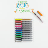 Set 11 Rotuladores Básicos + Blender BrushMarker Pro Karin (1)