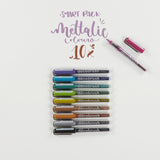 Set 10 Rotuladores Lettering DecoBrush Metallic Karin (4)