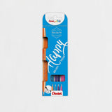 Pack 4 Rotuladores Punta Pincel Estuche Happy Pentel Touch (4)