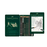 Estuche de Metal con 11 piezas Pitt Grafito Faber Castell