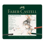 Estuche de Metal con 21 Lápices Pitt Monocohrome Castell (1)