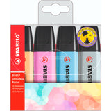 Estuche 4 Subrayadores Original Boss Pastel Stabilo