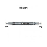 Rotulador Fudenosuke Doble Punta Gris y Negro Tombow (1)