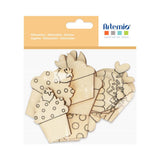 Set 10 Siluetas de Madera Cupcake