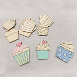 Set 10 Siluetas de Madera Cupcake (3)