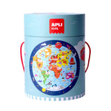 Puzzle Circular Mapamundi 48 Piezas Apli Kids