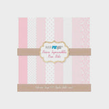 Set 10 Papeles Scrap Rosa Bebé 30x30 Papers For You