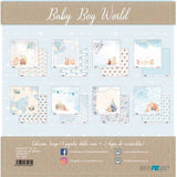 Set 8 Papeles Scrap Baby Boy World 30x30 Papers For You (3)