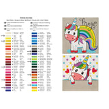 Kit Pintar con Arenas 'Unicornio Corazones' ARENART 30x30cm 2 Láminas (2)