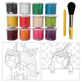 Kit Pintar con Arenas 'Unicornio Corazones' ARENART 30x30cm 2 Láminas (3)