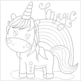 Kit Pintar con Arenas 'Unicornio Corazones' ARENART 30x30cm 2 Láminas (7)