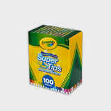 Caja 100 Rotuladores Super Tips Lavables Crayola