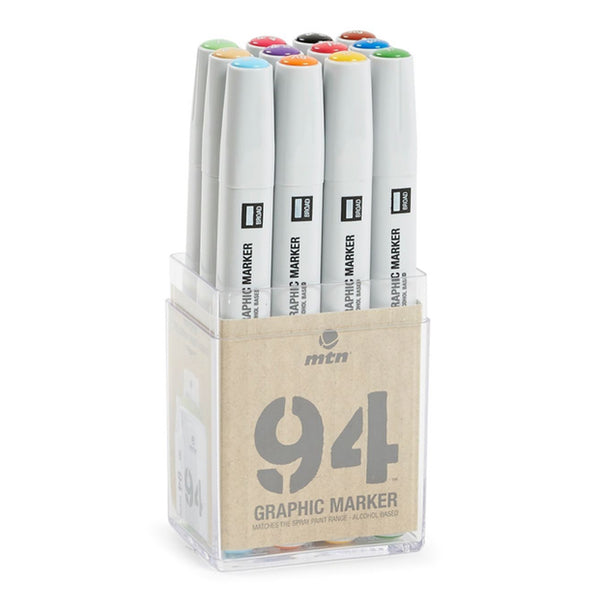 Pack 12 Rotuladores Colores Básicos MTN 94 Graphic Marker