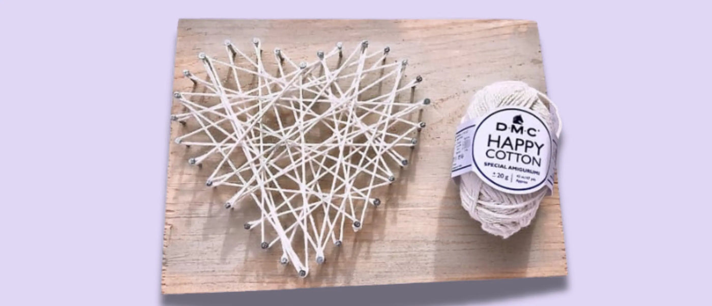 Cómo hacer decoración String Art paso a paso